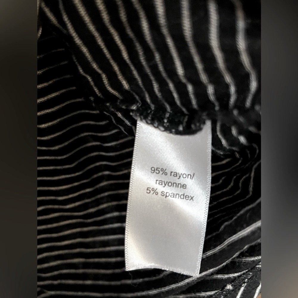 Maurice’s - Black with White Stripped T-Shirt Dress Size: Small - Picture 5 of 5
